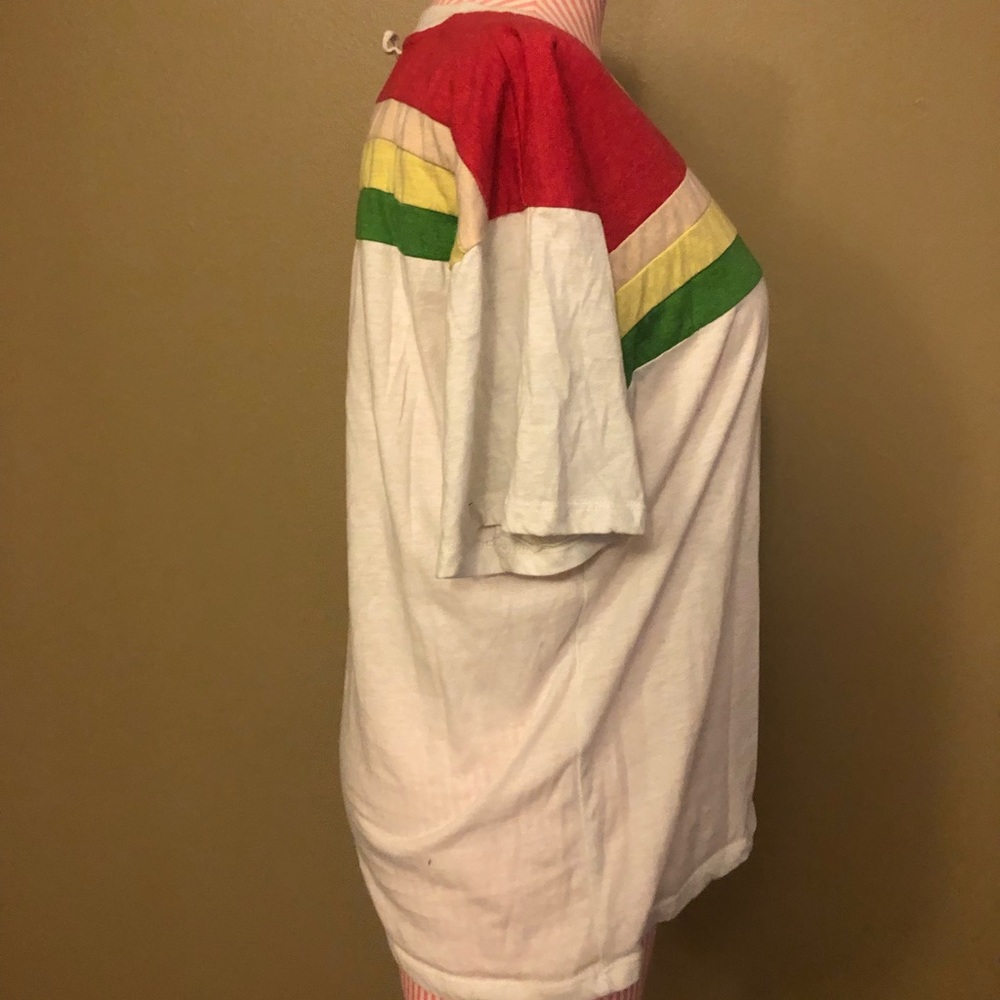 Camp Collection White Color Block Tee - Size L - image 2